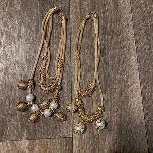 TWO fashion necklaces